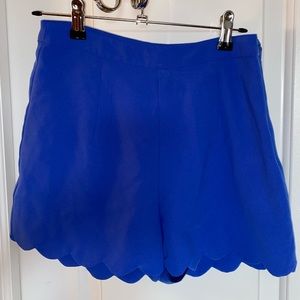 ALTER’D STATE royal blue scalloped shorts